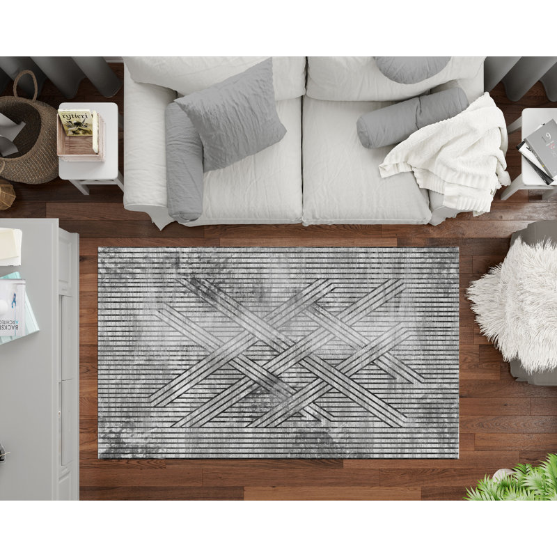 Abdulaye Geometric Area Rug, Rectangle 200 x 300cm