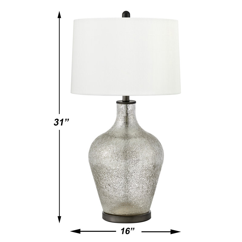 Crotone 31 in. Gunmetal and Mercury Glass Table Lamp
