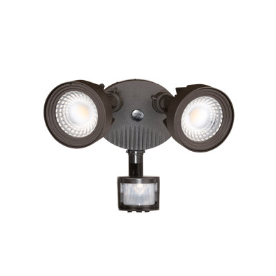 2 - Head LED Hardwired Outdoor Security Flood Light with Motion Sensor