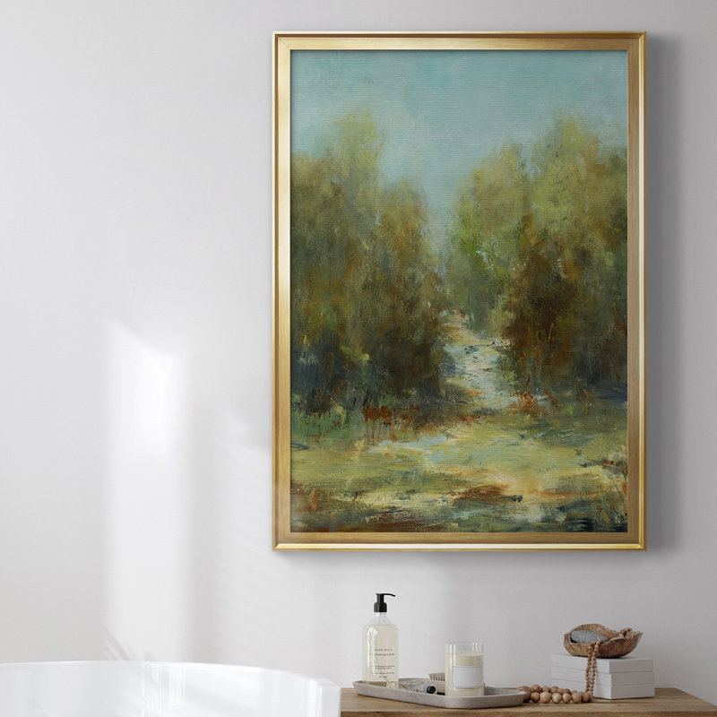 " A Walk In The Woods " Painting Print, 24.5" H x 18.5" W, Gold