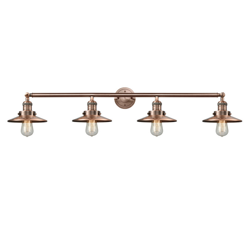 Clintonpark 4 - Light Dimmable Vanity Light, No Bulb Included, Antique Copper