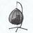 HDPE Hammock Egg Chair with Stand and Cushion-510774943-510774940
