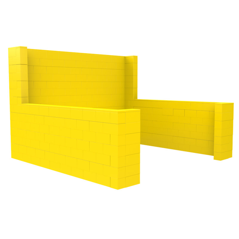 Ensemble de kiosque pour salon Everblock, H 84 po x l 120 po x P 120 po, Jaune