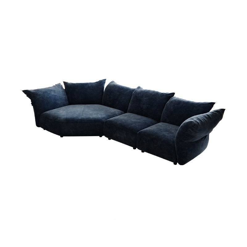Canapé modulaire Blossom Embrace, Tissu rose, Orienté à gauche (vu de face)