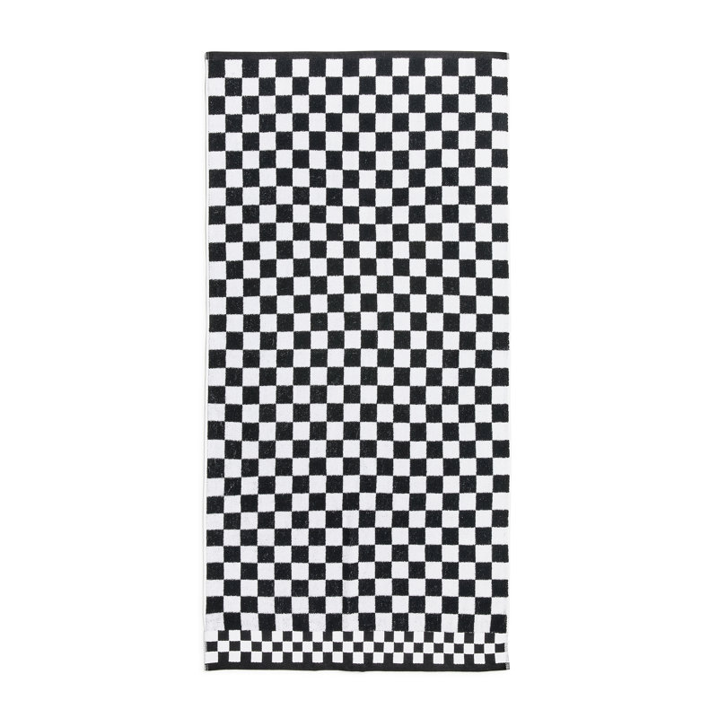 Sterling Check Bath Towel, Black/White
