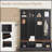Farmhouse 59W Wide Hall Tree with 8 Hooks, Practical Entryway Bench with Open Compartments, 76.7H Modern 3-in-1 Wooden Style Coat and Shoe Rack for Mudroom, Living Room-203175842