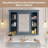 35" X 28" Wall Mounted Bathroom Storage Cabinet, Medicine Cabinet, Modern Bathroom Wall Cabinet With Mirror, Mirror Cabinet With 6 Open Shelves (Not Include Bathroom Vanity )-1965687152