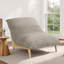 Fauteuil lounge surdimensionné et doux de 43,3 po de largeur - Fausse fourrure grise-1753174698-1753174697