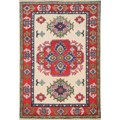 Traditional Kazak Oriental Foyer Rug 2x3