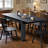 54-84" Extendable Rectangular Dining Table for 4-8 People, Wood Kitchen Table, Includes Table Runner- Black-100948104