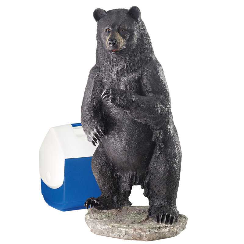Statue de pêche pour les problèmes bear, H 28 po x l 15 po x p 13 po