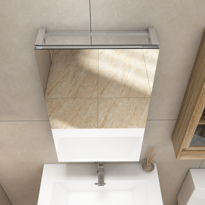 Miroir pour armoire à pharmacie Landseer, Argent, H 26 po x l 15 po x P 5 po