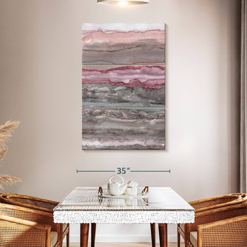 Avery Rose Quartz Quarry, 50" H x 32" W