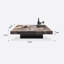 Table basse carrée surdimensionnée de 47,24 po, table basse moderne de style marbre avec plateau intégré, table centrale à profil bas pour le salon, table d'appoint décorative grise et noire, assemblage facile-871396022-848280103-871396025
