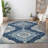Premium Machine Washable Andreau AMF91 Blue Rug-453653293