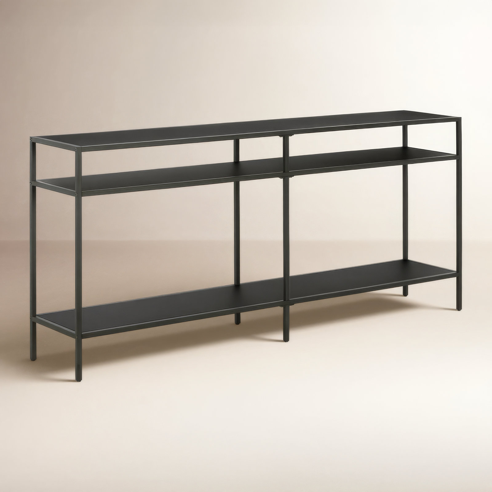 Ceno Console Table, 29" H x 64" W x 12" D, Blackened Bronze