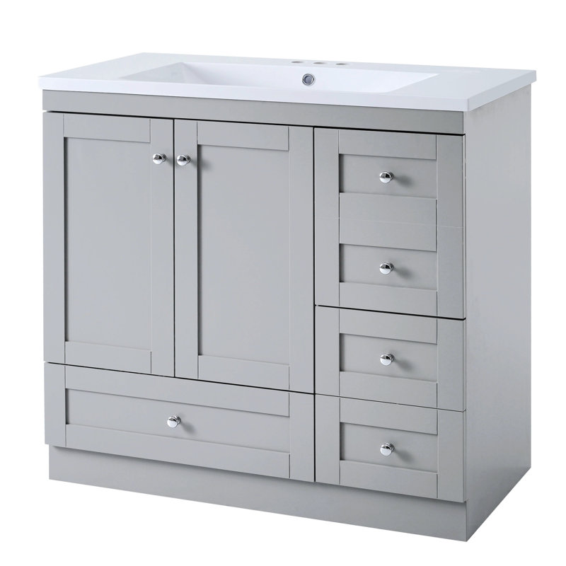 Rangement pour salle de bain Rimpy, Gris