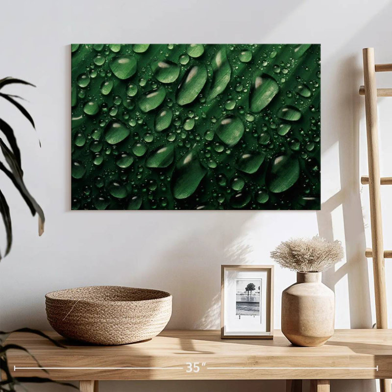 Harnek Leaf Water Droplets, 16" H x 24" W