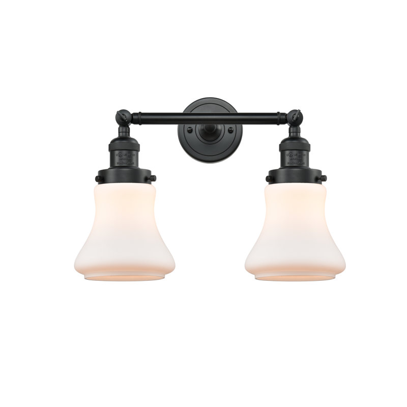 Edda 2 - Light Dimmable Vanity Light, 6 Watt Vinage LED Bulb, Matte Black, Matte White