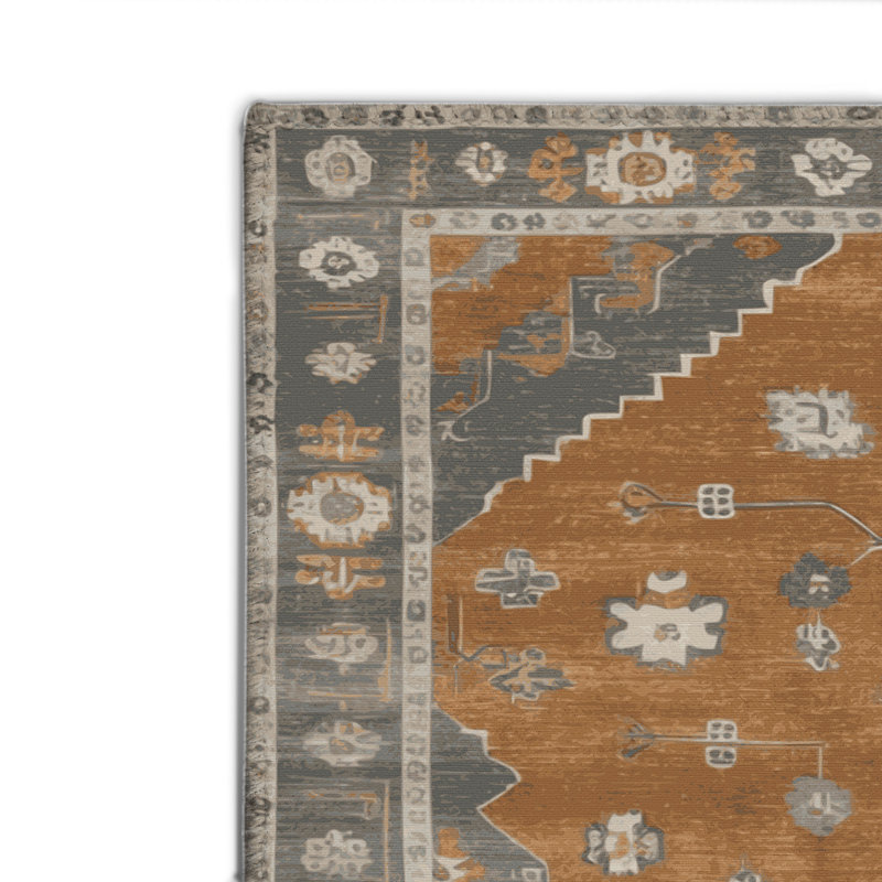 Tapis intérieur et extérieur brun Overdyed, Rectangulaire 2 pi x 3 pi