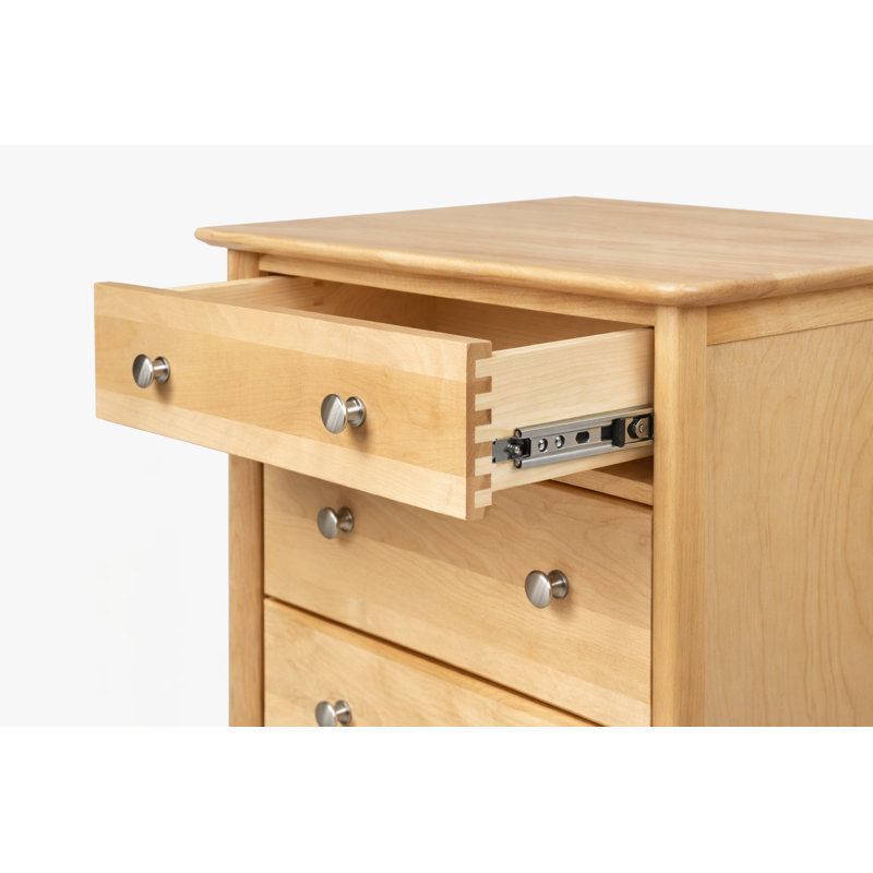 Fitz 25.25'' W Solid Wood Nightstand, Natural