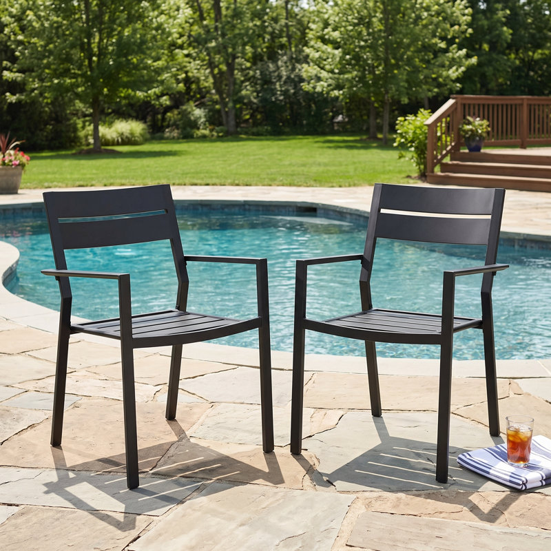Chaises de patio pour l'extérieur, Noir
