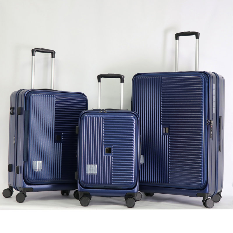 Luggage,With Front Opening,TSA Approved Lock,Hardshell Suitcase,Blue