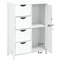 Armoire de rangement pour salle de bain, armoire de plancher avec tablette réglable et tiroirs