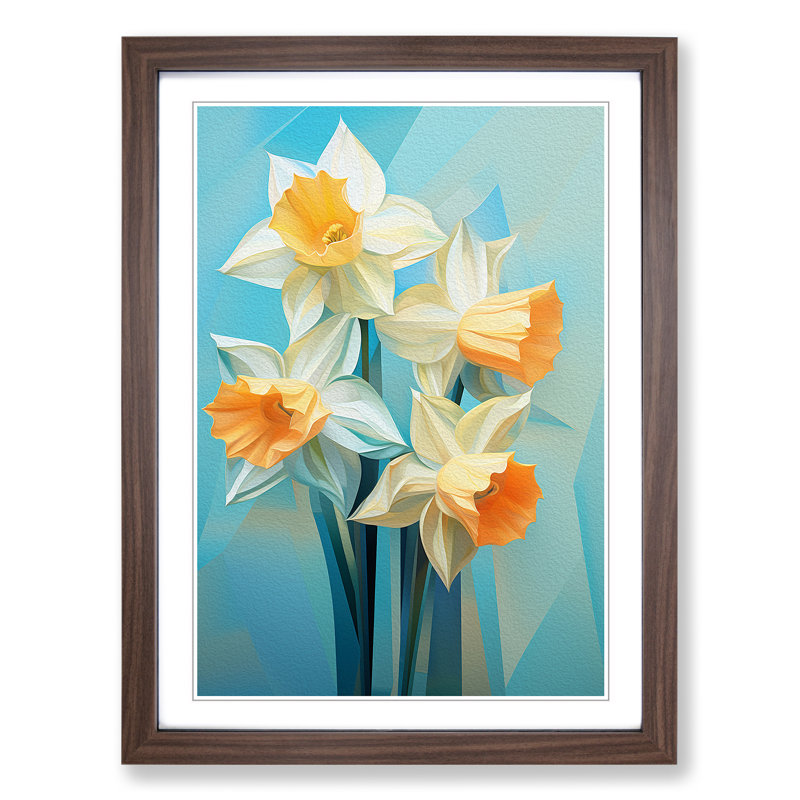 Single Picture Frame Print on Wood, Walnut Framed, 64cm H x 46cm W