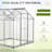 6'x6'x6.4' Walk-In Cold Frame Greenhouse Plant Growing Sun Shade Aluminum