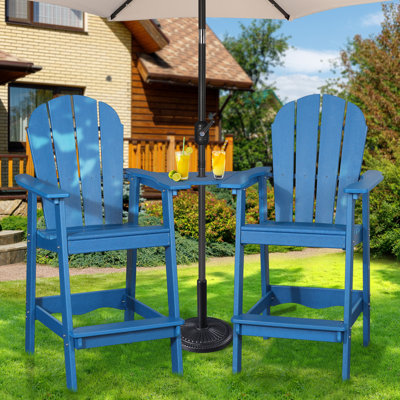HDPE Tall Adirondack Chair Set with Table by LovoIn