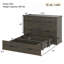 Armoire lit escamotable Murphy avec station de charge Lit plateforme multifonctionnel pliable avec 1 grand tiroir de rangement pour chambre d'amis Petite chambre-2133381798-2133381817