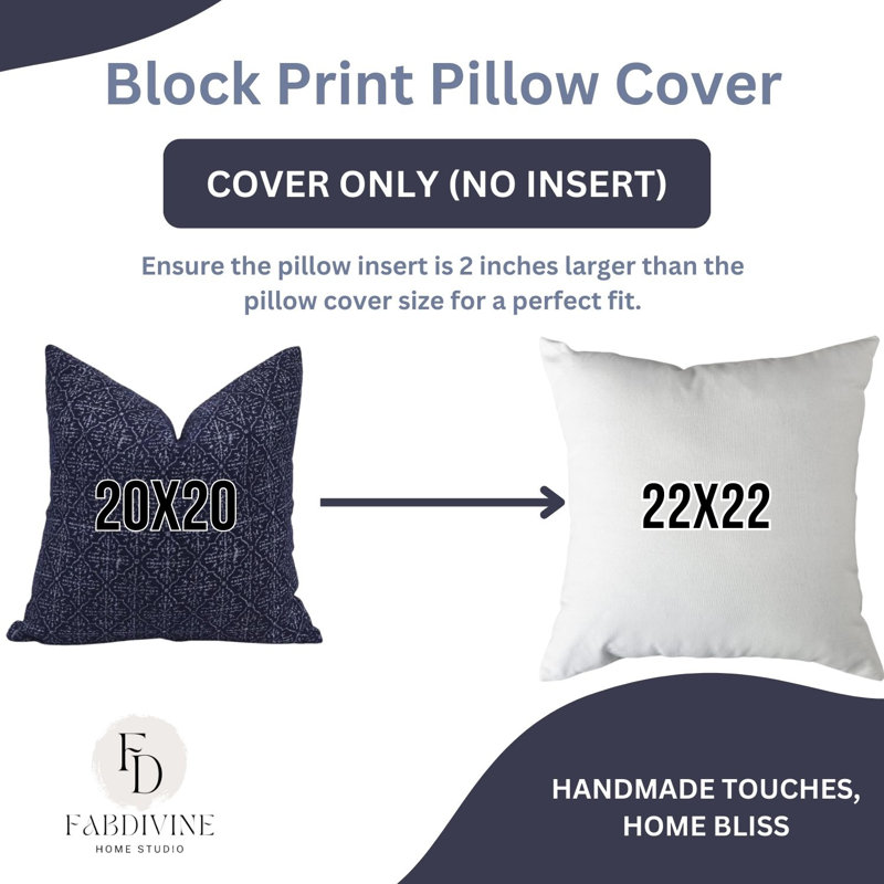 Linen Square Pillow Cover, 22" x 22"