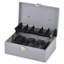 Boîte à espèces, 5 compartiments, 11-3/8 po x 7-1/2 po x3-3/8 po, gris