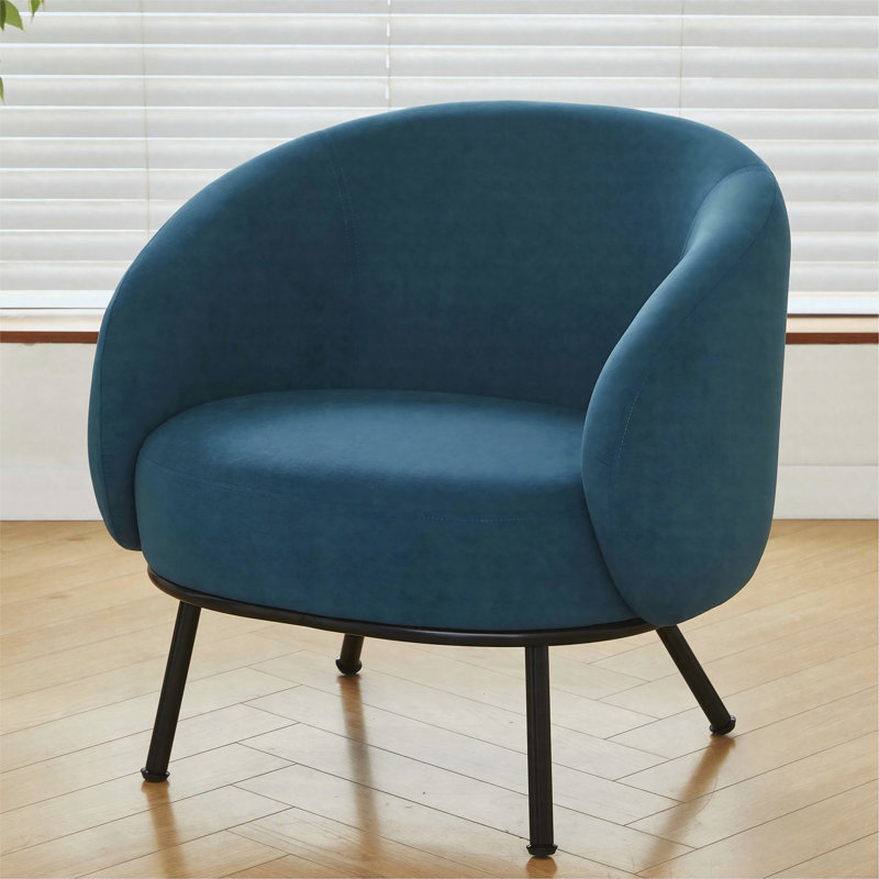 Chaise d'appoint Mid-Century, Bleu vert antique