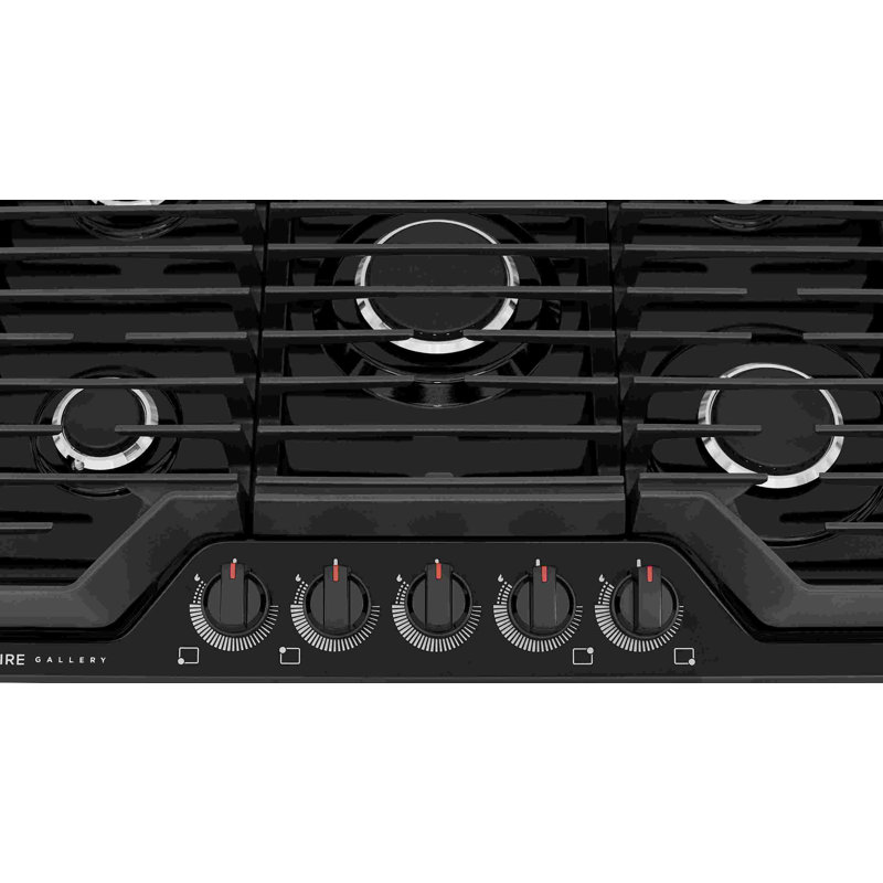 Frigidaire Black 30" 5-Burner Propane Gas Cooktop with LED Knobs