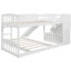 Lit simple superposé au-dessus d'un lit blanc avec options d'escalade et rangement pratique à deux tiroirs - Charisme