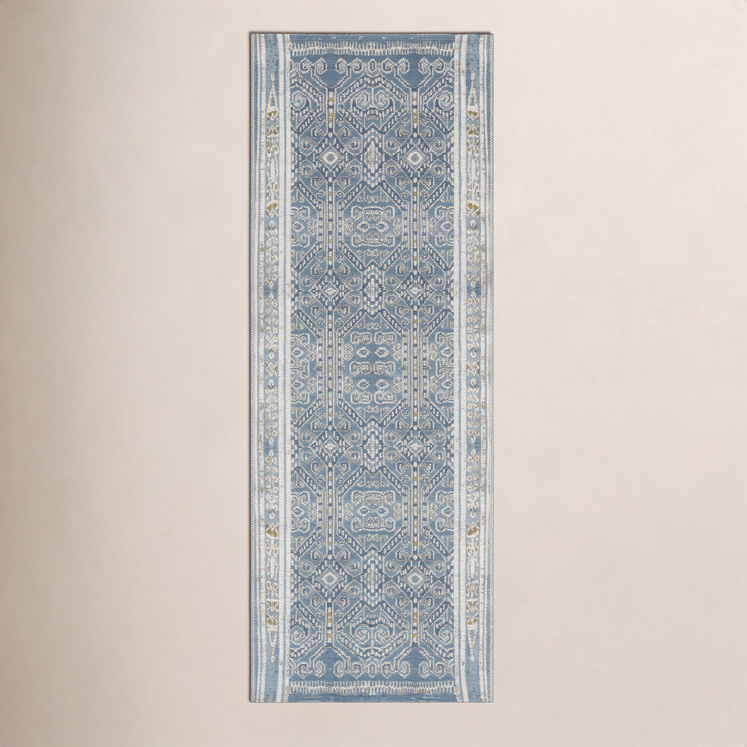 Davana Ocean Geometric Outdoor Rug, Runner 2'5" x 11'2"