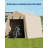 6x6x7 FT Pop-Up Shed, Heavy-Duty Waterproof UV PE Canopy, Zipper Door, Screen Window, Instant Portable Garage for Bikes, Mower & Garden Tools, Khaki-124420903-124420907