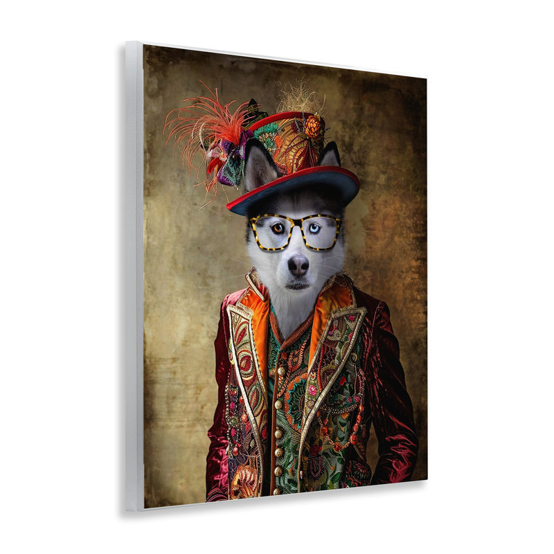 «Husky Dog», art mural éclectique par Karen Burke