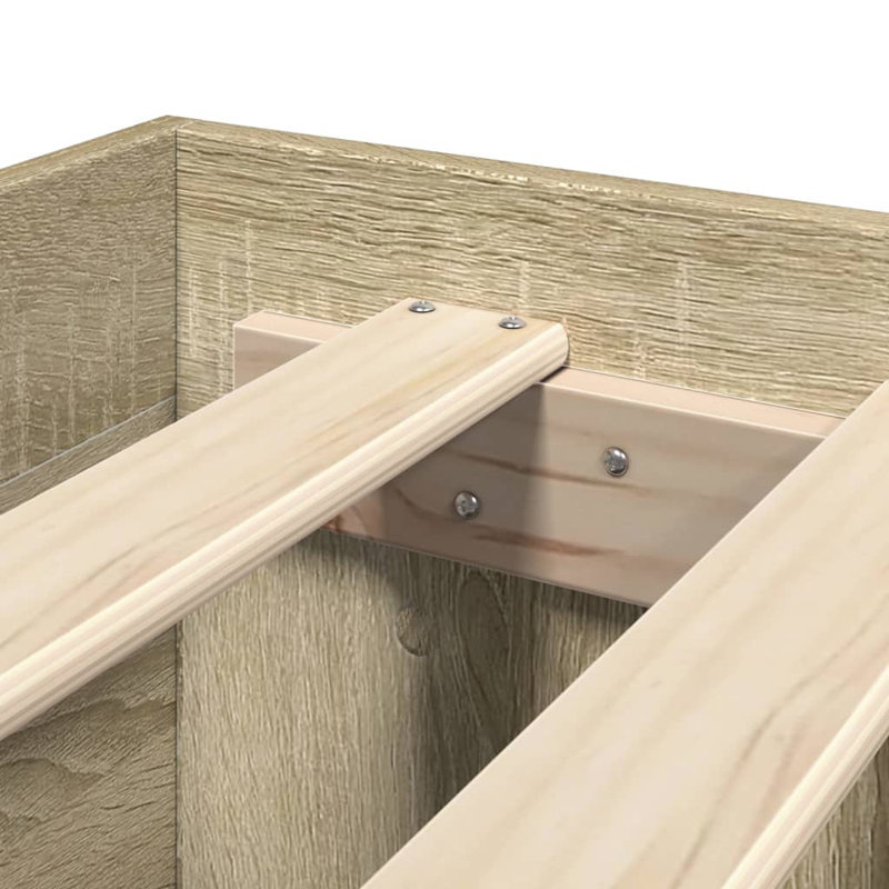 Storage Bed, Sonoma Oak, European Single (90 x 200 cm)