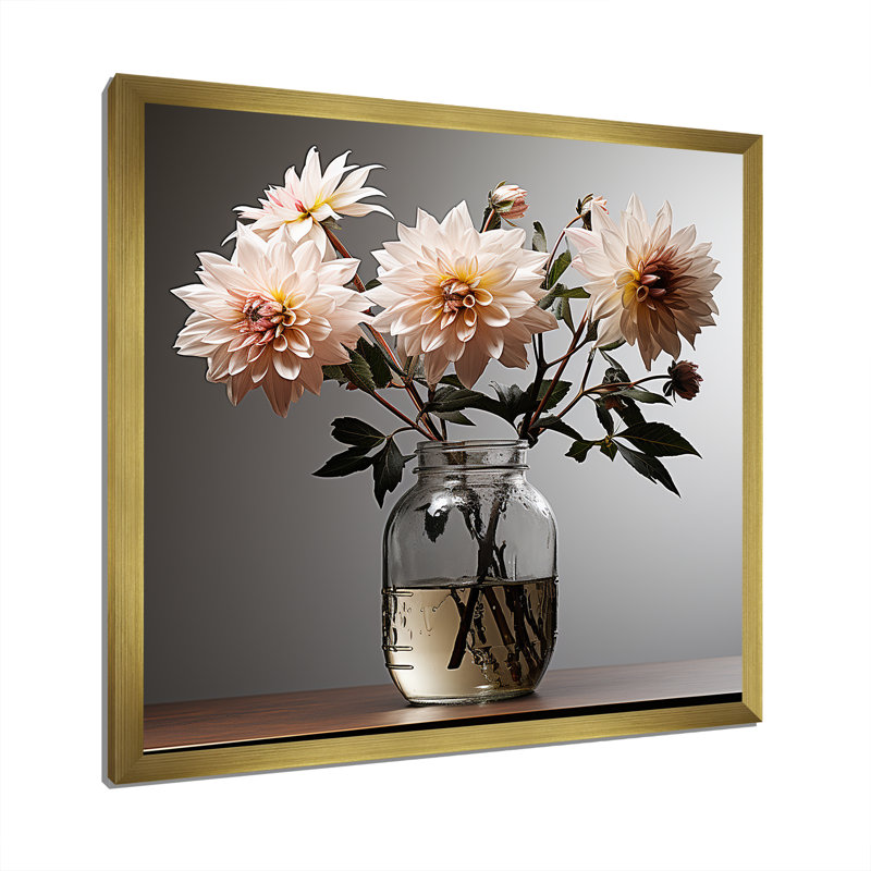 «Mums Minimalisme Dream Photo I» sur toile, Cadre doré simple, H 30 po x l 30 po x P 1 po