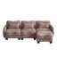 Canapé modulaire moderne à 3 places en chenille l 101,1 po avec repose-pieds-130155252-130155254