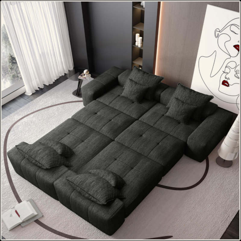Canapé modulaire surdimensionné Modern, Noir
