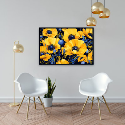 "Jaune et bleu" sur toile