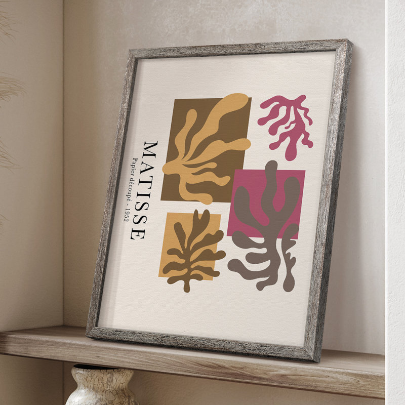 Matisse CCXLVI, reproduction encadrée - bois massif, Argent rétro, H 21 po x l 17 po