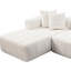4 Canapé modulaire Cloud de 107,9 po avec méridienne en forme de L, canapé rembourré moderne pour le salon, mousse blanche et matériau à ressorts, sans assemblage, conception flexible pour s'adapter aux agencements, canapé profond confortable-133215652