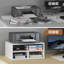 Rangement de bureau à 3 compartiments, tablette noire de grande capacité pour bureau à domicile-386677860