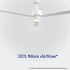 Ventilateur de plafond intérieur / extérieur 60 po avec lumière DEL, intensité variable 6CCT Valen, ventilateur de plafond avec télécommande Valen - blanc mat-18285799-18285798