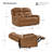 Olathe Genuine Leather Dual Motor Power Reclining Lay Flat Living Room Set With Power Headrest-667201575